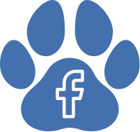 Facebook social icon with paw print